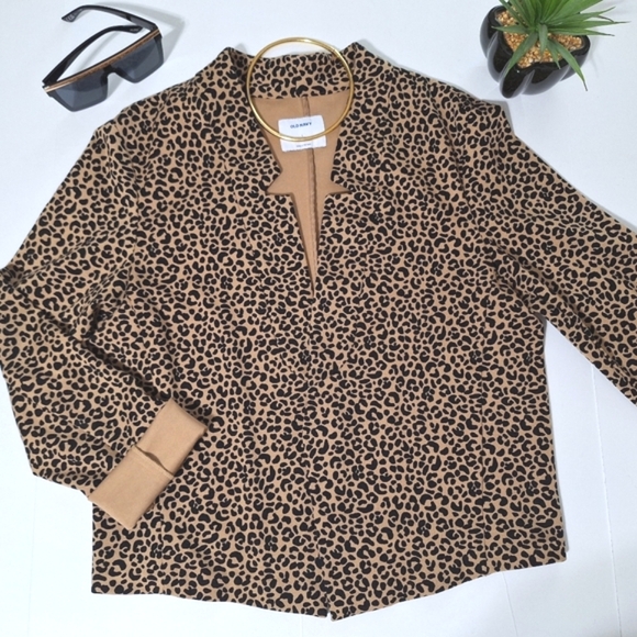 Old Navy Leopard Stretch Open Front Blazer - Picture 12 of 13